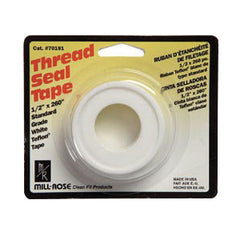 Mill-Rose 70190 PTFE Teflon Thread Seal Tape, 1/2 x 260 in Roll, White