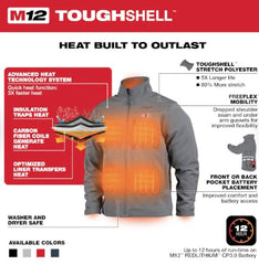 Milwaukee Tool M100G-21XL Heated TOUGHSHELL Jacket 12V XL