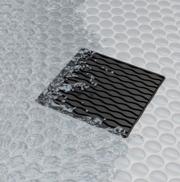 OATEY Oatey SD06-MB-STREAM 6 QuickDrain SquareDrain Stream Kits Matte Black