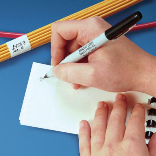 PANDUIT Panduit PSCB-12Y StrongHold Blank Self-Laminating Write-On Marker Book, 12Y, Vinyl, PK1