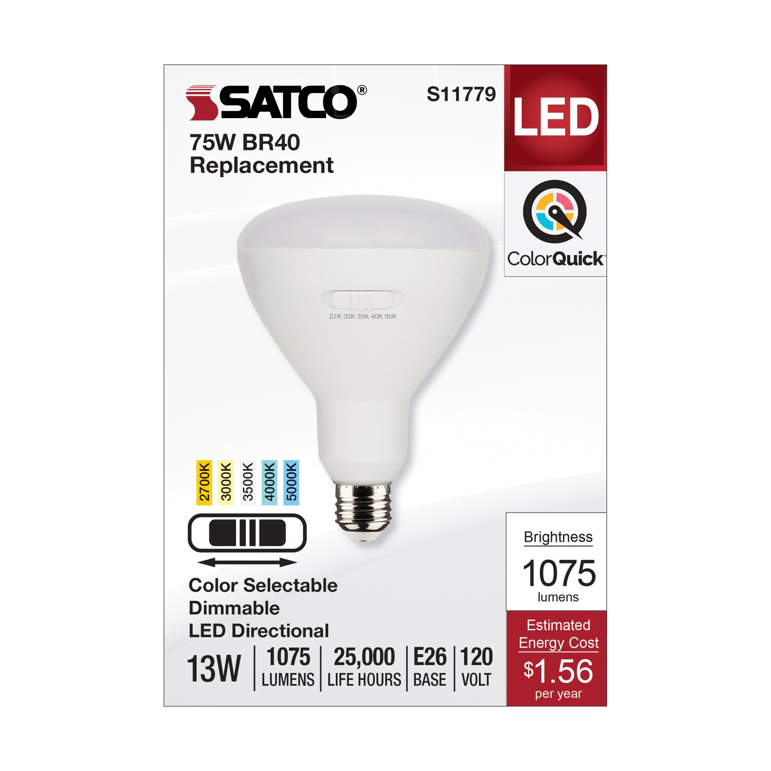 SATCO-NUVO SATCO S11779 Dimmable Lamp 13 W 75 W Incandescent Equivalent