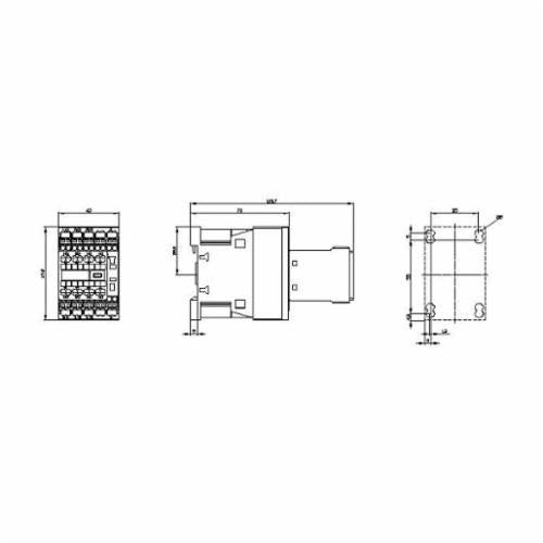 SIEMENS Siemens 3RT20181BB41 3-Phase Power Contactor 24 VDC 16 A 3NO