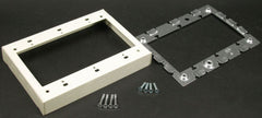 LEGRAND Wiremold V5751-3 4-5/8 x 6-1/2 x 15/16 Ivory 1-Channel Raceway 3-Gang Flush Type Extension Adapter