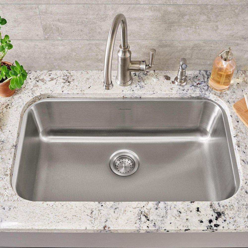 AMERICAN STANDARD American Standard 18SB.9301800S.075 Portsmouth 30 x 18 No Hole Stainless Steel Single Bowl Undermount Kitchen Sink