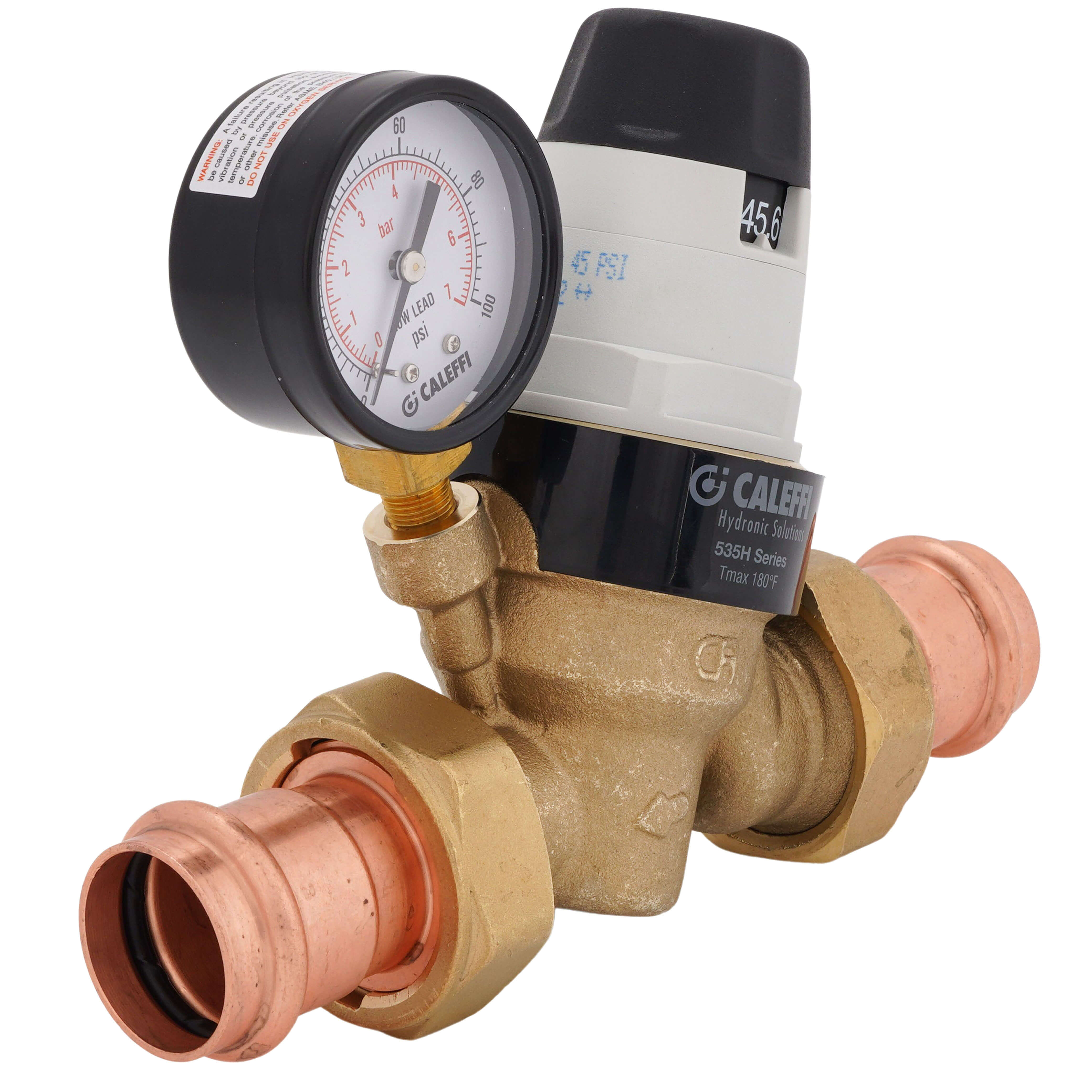 CALEFFI Caleffi 535661HA PressCal PRV ASSE 1003, 1 Press w/ Pressure Gauge