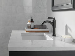 DELTA FAUCET Delta Faucet 535-BLMPU-DST Saylor Single Handle Bathroom Sink Faucet in Matte Black