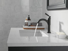DELTA FAUCET Delta Faucet 535-BLMPU-DST Saylor Single Handle Bathroom Sink Faucet in Matte Black