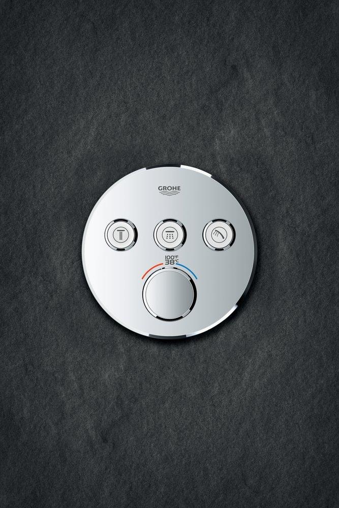 GROHE GROHE 29138000 Grohtherm Four Handle Thermostatic Valve Trim in Starlight Chrome