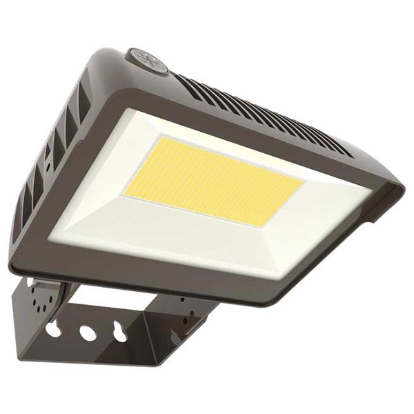 KEYSTONE TECHNOLOGIES Keystone KT-FLED100-R1A-UNV-8CSB-VDIM Compact 100W General Purpose LED Flood Light Adjustable CCT 30K - 50K