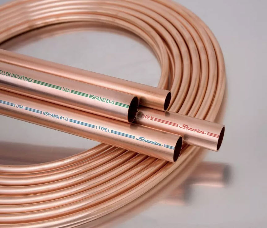 MUELLER INDUSTRIES Mueller KS12060 Streamline 1-1/4in X 60ft K Soft Copper Pancake Tube