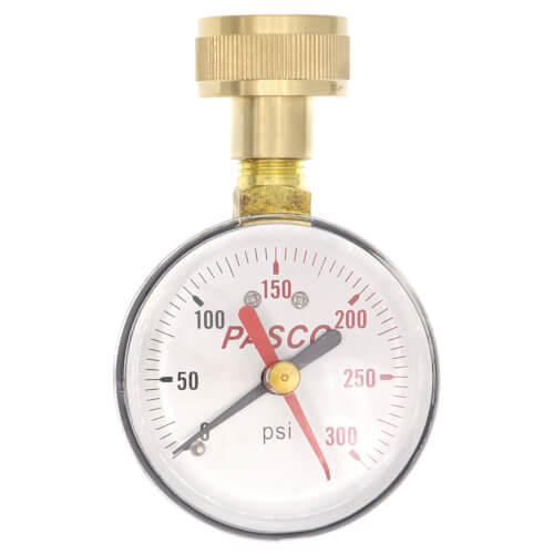 PASCO SPECIALTY Pasco 1428 300# Lazy Hand Test Gauge
