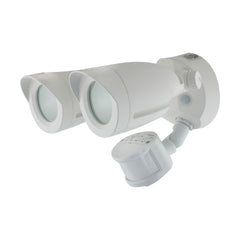 SATCO 65/711 Dual Head Hardwired Socket Non-Dimmable LED Security Light With Motion Sensor, (2) LED Lamp, 20 W Fixture, 120 VAC