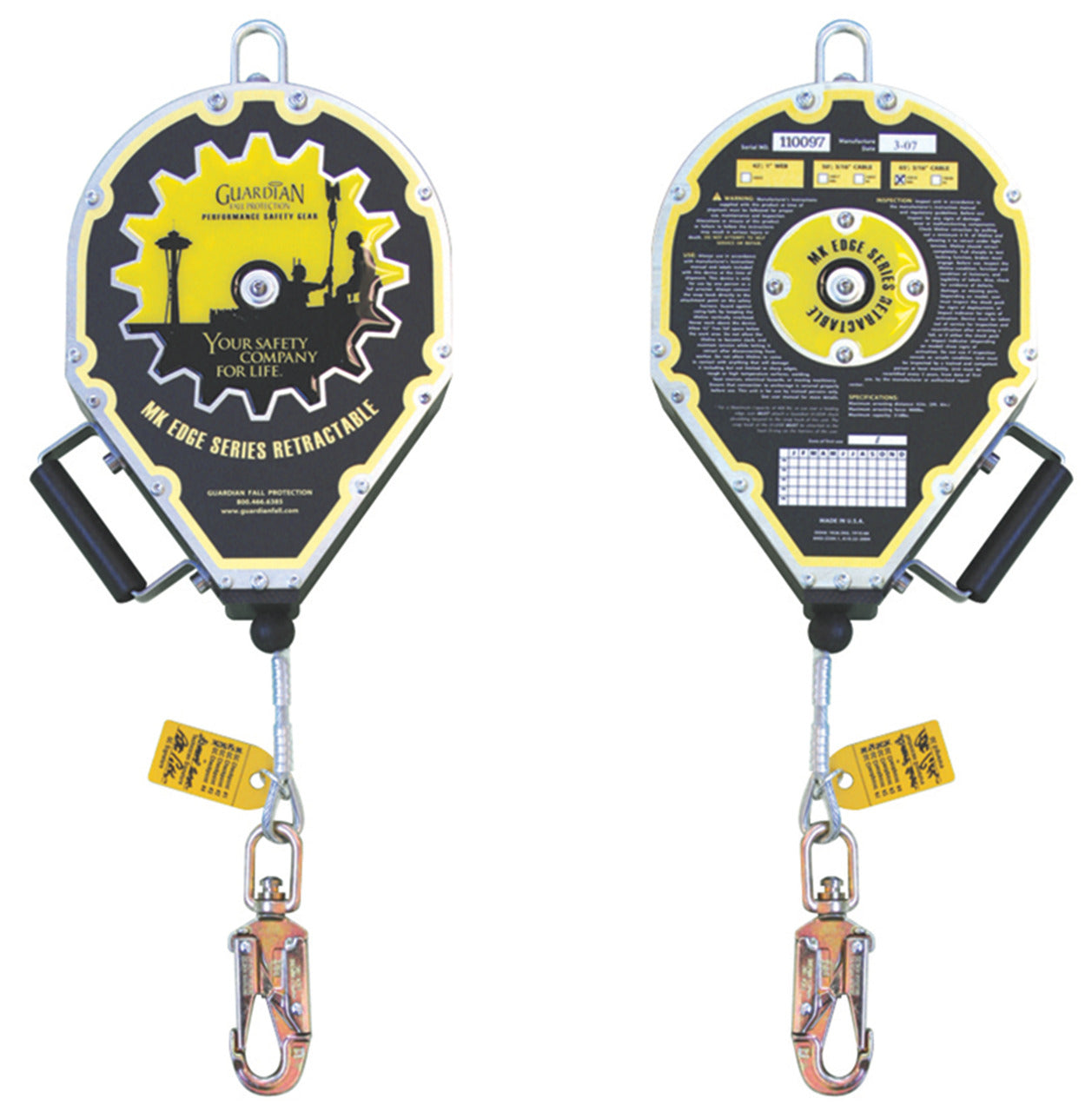 GUARDIAN FALL PROTECTION 10918 SELF RETRACTING CABLES