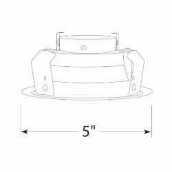 ACUITY BRANDS Acuity Brands 444WWH 444W-WH TRIM LO-VTG WHT BFL JU Adjustable Downlight Low Voltage