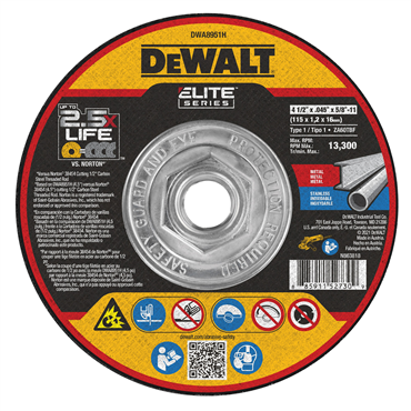 DEWALT DWA8951H GRINDING & CUT OFF WHEELS