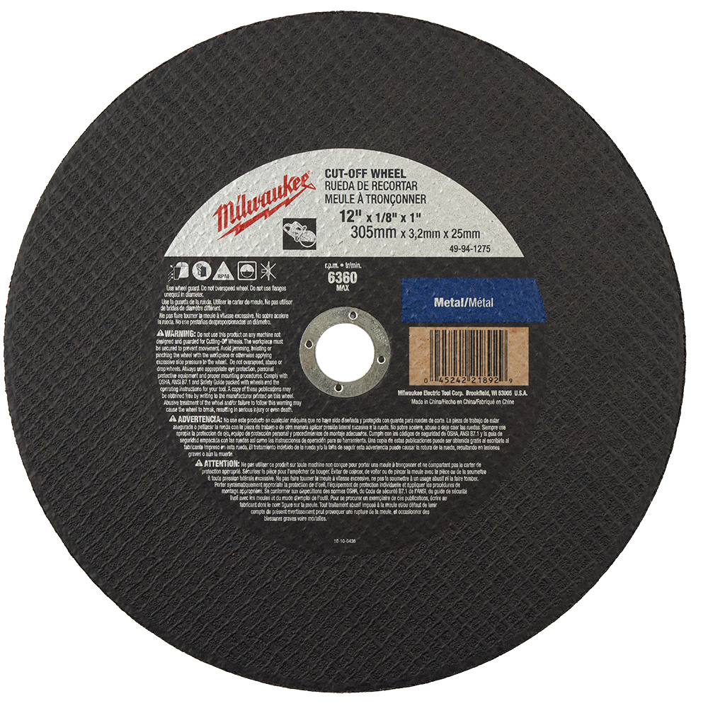 MILWAUKEE 49-94-1275 CUT-OFF SAWS & DISCS