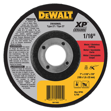 DEWALT DWA8959F GRINDING & CUT OFF WHEELS