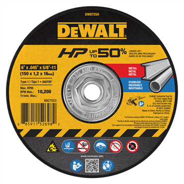 DEWALT DW8725H GRINDING & CUT OFF WHEELS