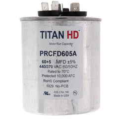 TITAN HD Titan HD PRCFD605A USA CAP-60+5MFD 440/370V Round Run Cap