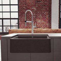 BLANCO BLANCO 401733 Ikon 30 x 19 in No Hole Composite Single Bowl Undermount Kitchen Sink in Cafe Brown