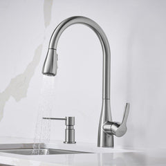 BLANCO BLANCO 442208 Atura Single Handle Pull Down Kitchen Faucet in PVD Steel