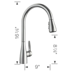 BLANCO BLANCO 442208 Atura Single Handle Pull Down Kitchen Faucet in PVD Steel