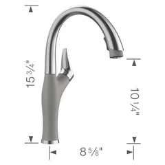 BLANCO BLANCO 442034 Artona Pull-Down Kitchen Faucet 1.5 GPM - PVD Steel/Metallic Gray