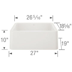 BLANCO BLANCO 402313 Ikon™ 27 x 19 in. Composite Single Bowl Farmhouse Kitchen Sink in White