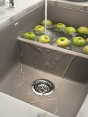 BLANCO BLANCO 441315 Performa 33 x 19 in. No Hole Composite Double Bowl Undermount Kitchen Sink in Truffle