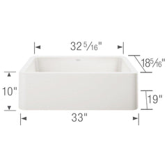 BLANCO BLANCO 401899 Ikon 33 x 19 in. Composite Single Bowl Farmhouse Kitchen Sink in White