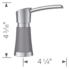 BLANCO BLANCO 442052 Artona 4-3/8 in. 12 oz Kitchen Soap Dispenser in Stainless Steel with Metallic Grey
