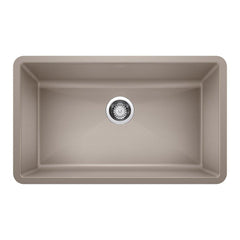 BLANCO Blanco 441297 Precis 32 x 19 in. No Hole Composite Single Bowl Undermount Kitchen Sink in Truffle