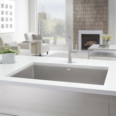 BLANCO Blanco 441297 Precis 32 x 19 in. No Hole Composite Single Bowl Undermount Kitchen Sink in Truffle