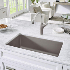 BLANCO Blanco 441297 Precis 32 x 19 in. No Hole Composite Single Bowl Undermount Kitchen Sink in Truffle
