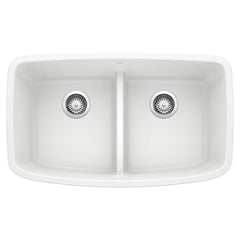 BLANCO Blanco 442199 Valea 32 x 19 in No Hole Composite Double Bowl Undermount Kitchen Sink