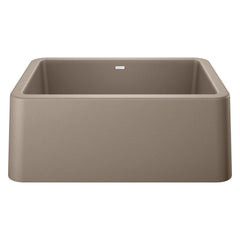 BLANCO BLANCO 402318 Ikon 27 x 19 in. Composite Single Bowl Farmhouse Kitchen Sink in Truffle