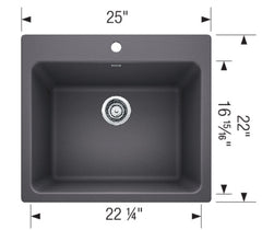 BLANCO Blanco 442924 Liven 25 Dual Mount Single Basin Silgranit Laundry Sink
