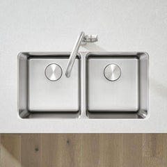 BLANCO BLANCO 442768 Formera 33 x 18 in. No Hole Stainless Steel Double Bowl Undermount Kitchen Sink