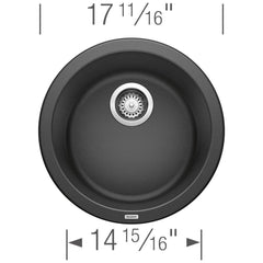 BLANCO Blanco 511632 Rondo 17-11/16 x 17-11/16 in. Drop-in and Undermount Granite Bar Sink in Anthracite