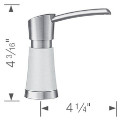 BLANCO BLANCO 442054 Artona Deck Mount Soap Dispenser in White with Stainless Steel for 442028 Kitchen Faucet