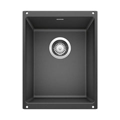 BLANCO BLANCO 513424 Precis 13-39/50 x 18-11/100 in No Hole Composite Single Bowl Undermount Kitchen Sink in Anthracite