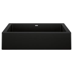 BLANCO BLANCO 526545 Vintera 29-13/16 x 19 in. No Hole Granite Composite Single Bowl Farmhouse Kitchen Sink in Coal Black