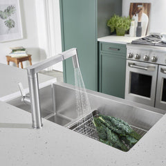 BLANCO BLANCO 525242 Quatrus 33 x 19 in. Stainless Steel Double Bowl Farmhouse Kitchen Sink