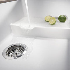 BLANCO BLANCO 519453 Precis 28-3/4 x 18-1/8 in. No Hole Composite Double Bowl Undermount Kitchen Sink in White