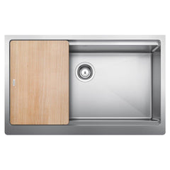 BLANCO BLANCO 525243 QUATRUS 33 x 20-1/2 in. Stainless Steel Single Bowl Farmhouse Kitchen Sink in Satin Stainless Steel