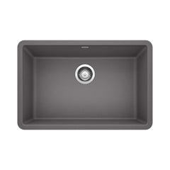 BLANCO BLANCO 522427 Precis 26-13/16 x 17-3/4 in. No Hole Composite Single Bowl Undermount Kitchen Sink in Cinder