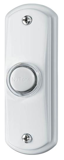 BROAN-NUTONE Broan-NuTone PB53LWH Lighted Rectangular Pushbutton 120 VAC (1-1/4 in Width x 3-1/2 in Height)