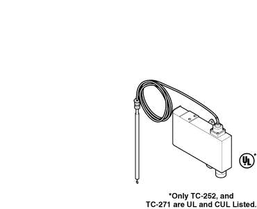 SCHNEIDER ELECTRIC Schneider Electric TC-282 Single Three-Stage Bulb Thermostat Heating or Cooling 10-90F