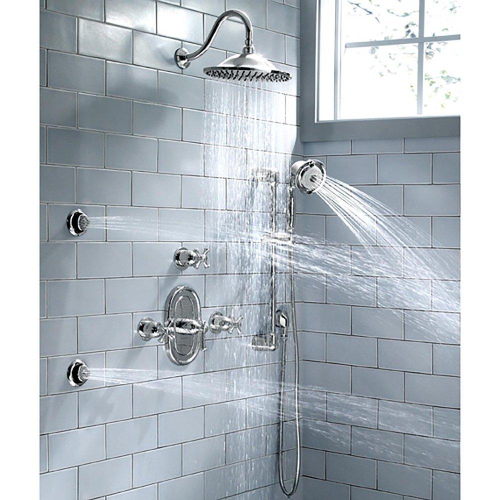 AMERICAN STANDARD American Standard 1660198.002 Rain 12 in. Wall-Mount Shepherd's Crook Shower Arm Polished Chrome