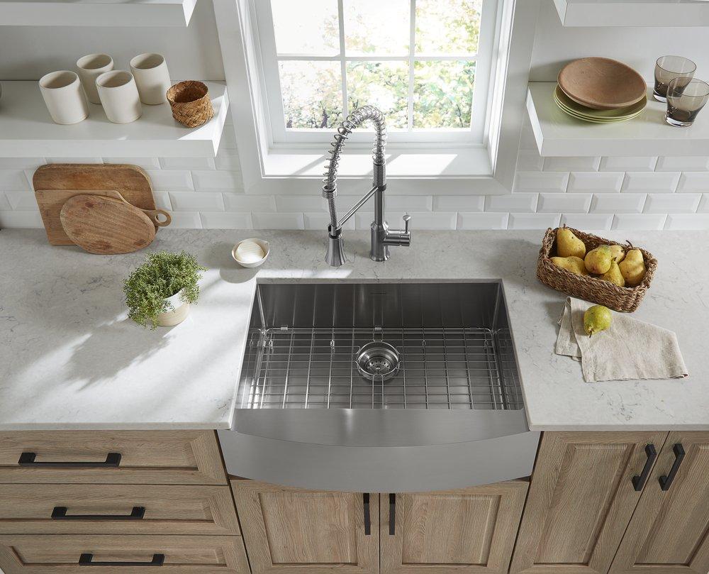 AMERICAN STANDARD American Standard 18SB.9332211.075 Edgewater 33 x 22 Stainless Steel 1-Hole Dual Mount Kitchen Sink